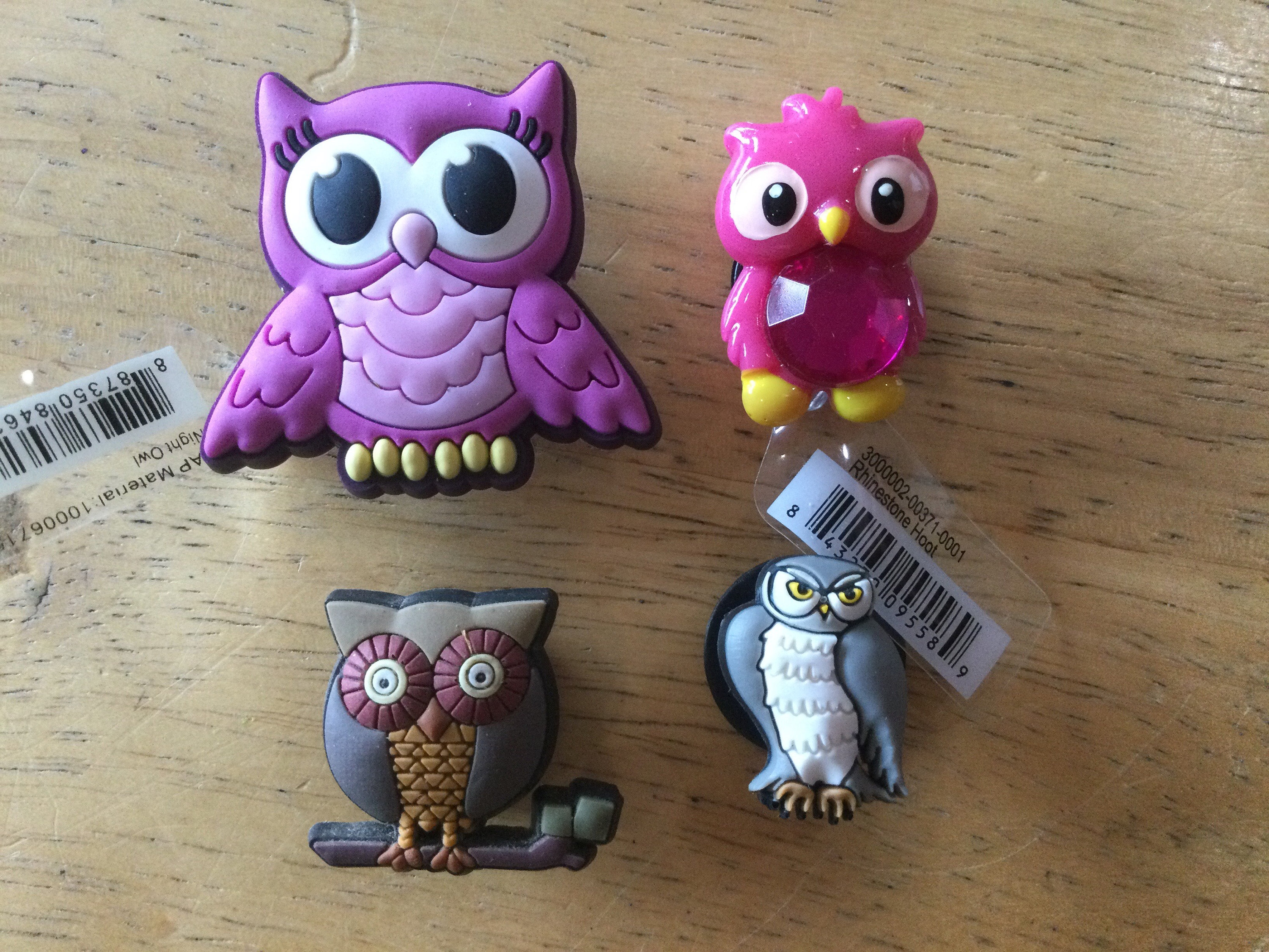 Olivia Owl Leather Charm with Keyring and Hook - Small