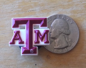 Texas A&M University - Authentic Jibbitz Shoe Charm - Rare - for Croc Shoe Holes
