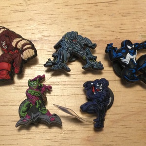 Newset of 6 Spiderman Croc Charms, or Backpack Decoration | Color: Blue/Red | Size: Os | Nicknat14's Closet