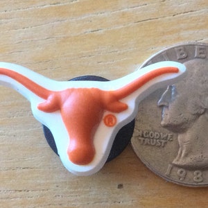 Texas Longhorns University - Authentic Jibbitz Shoe Charm - Rare - for Croc Shoe Holes