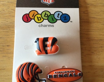 Cincinnati Bengals NFL - Jibbitz - Authentic Shoe Charm - Rare - for Croc Shoe Holes