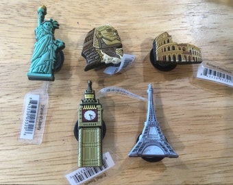 Authentic Shoe Charm - Landmarks Sphinx Colosseum Big Ben Eiffel Tower - for Croc Shoe Holes