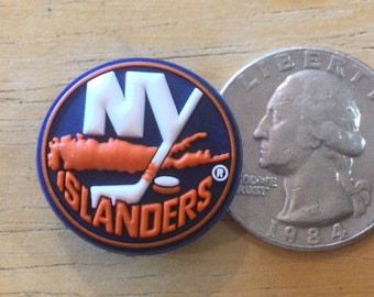 NHL NY New York Islanders - Authentic Jibbitz Shoe Charm - Rare - for Croc Shoe Holes