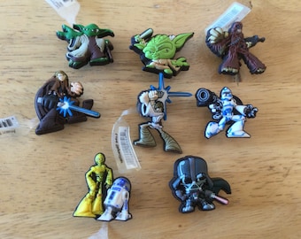 Authentic Jibbitz Shoe Charm - Star Wars Yoda, Anakin, Luke, Trooper, Chewbacca - fits Croc Shoe Holes