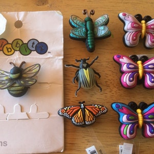 Butterfly, Bee, Beetle, or Dragonfly - Rare - Authentic Jibbitz Shoe Charm - for Croc Shoe Holes
