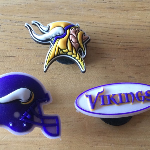 Minnesota Vikings NFL - Jibbitz - Authentic Shoe Charm - Rare - for Croc Shoe Holes