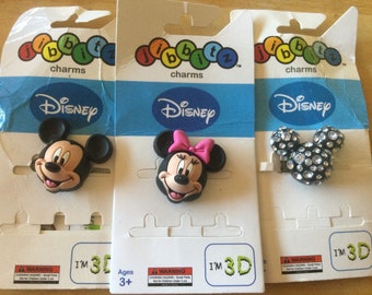 Mickey Minnie 3D Jibbitz - Authentic Shoe Charm - Rare - for Croc Shoe Holes