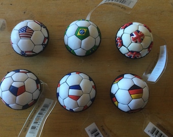 USA, Brazil, British, Czech, French, Germany Soccer Ball - Jibbitz - Authentic Shoe Charm - Rare - for Croc Shoe Holes