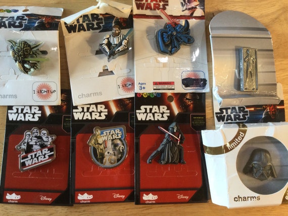 Authentic Shoe Charm Star Wars LED Darth Vader Yoda Han Solo