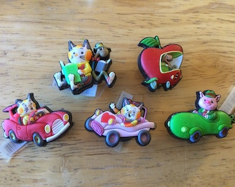 Huckle & Lowly Sally Cat Mr. Frumble Pig Jibbitz - Authentic Shoe Charm - Rare - for Croc Shoe Holes