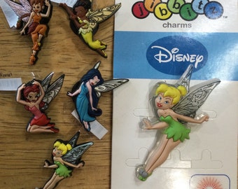 Fairies Fawn, Iredessa, Rosetta, Silvermist, Tinkerbell - Authentic Jibbitz Shoe Charm - fits Croc Shoe Holes
