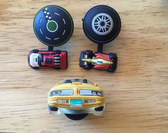Spinning Race Car Jibbitz - Authentic Shoe Charm - fits Croc Shoe Holes