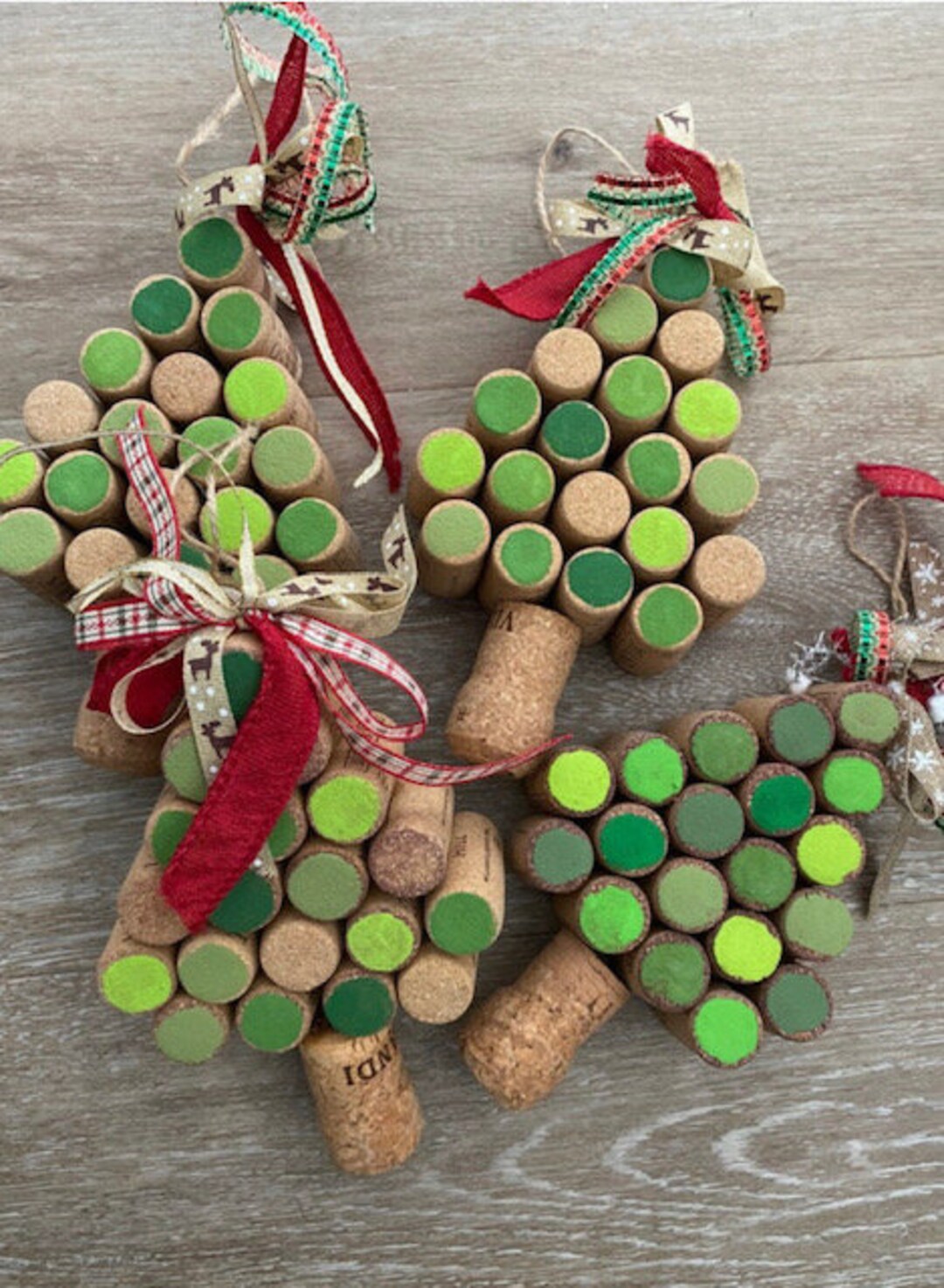 Cork Ornament Cork Christmas Tree Ornaments Gift for Wine Etsy