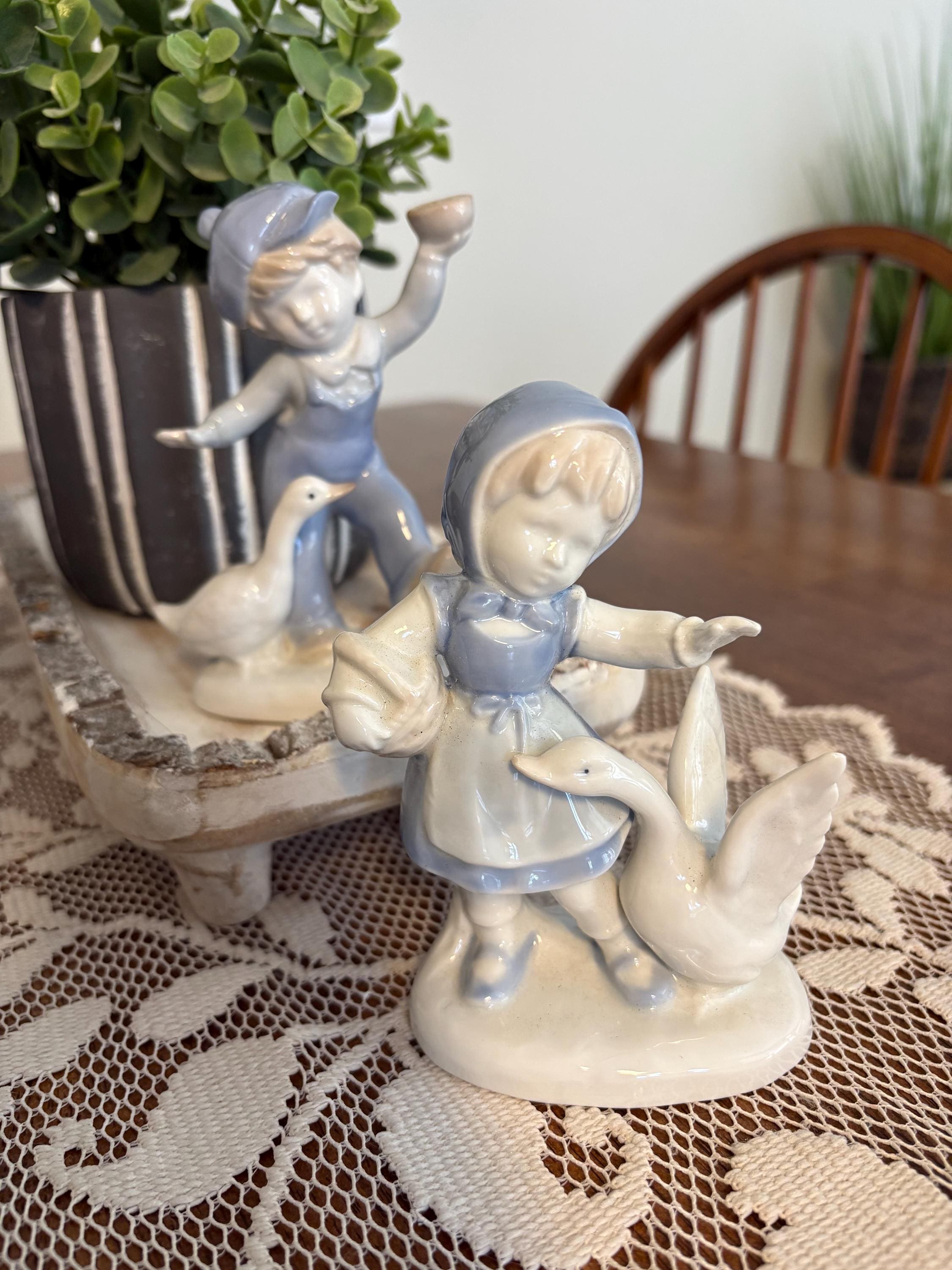 Lladro Girl Goose - Etsy