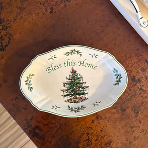 Spode Christmas Platter; Christmas Tree by Spode Serving Dish