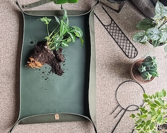 Repotting mat | potting tarp | Handmade | Waterproof | Plant Accessories