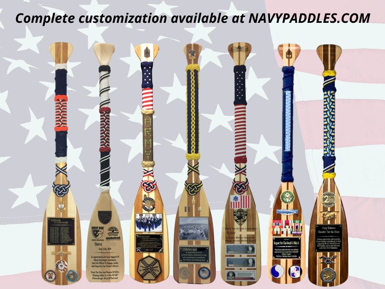 Nautical Navy Spiral Paddle Wrapped 3' Military Etsy