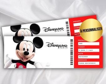 Mickey Mouse Ticket Etsy France