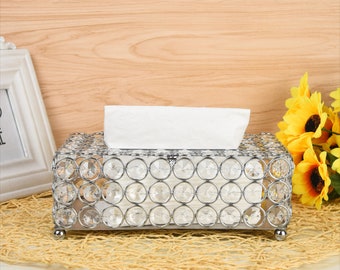 Baoblaze Rectangular Crystal Tissue Box Cover Decorative Toliet Paper Box Crystal Napkin Holder Golden Facial Tissue Holder for Bathroom/Dresser/Night Stand/Desk Baoblaze Rectangular Crystal Tissue Box Cover Decorative Toliet Paper Box Crystal Napkin Holder Golden Facial Tissue Holder for Bathroom/Dresser/Night Stand/Desk