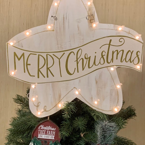 Lighted Cross Tree Topper Etsy