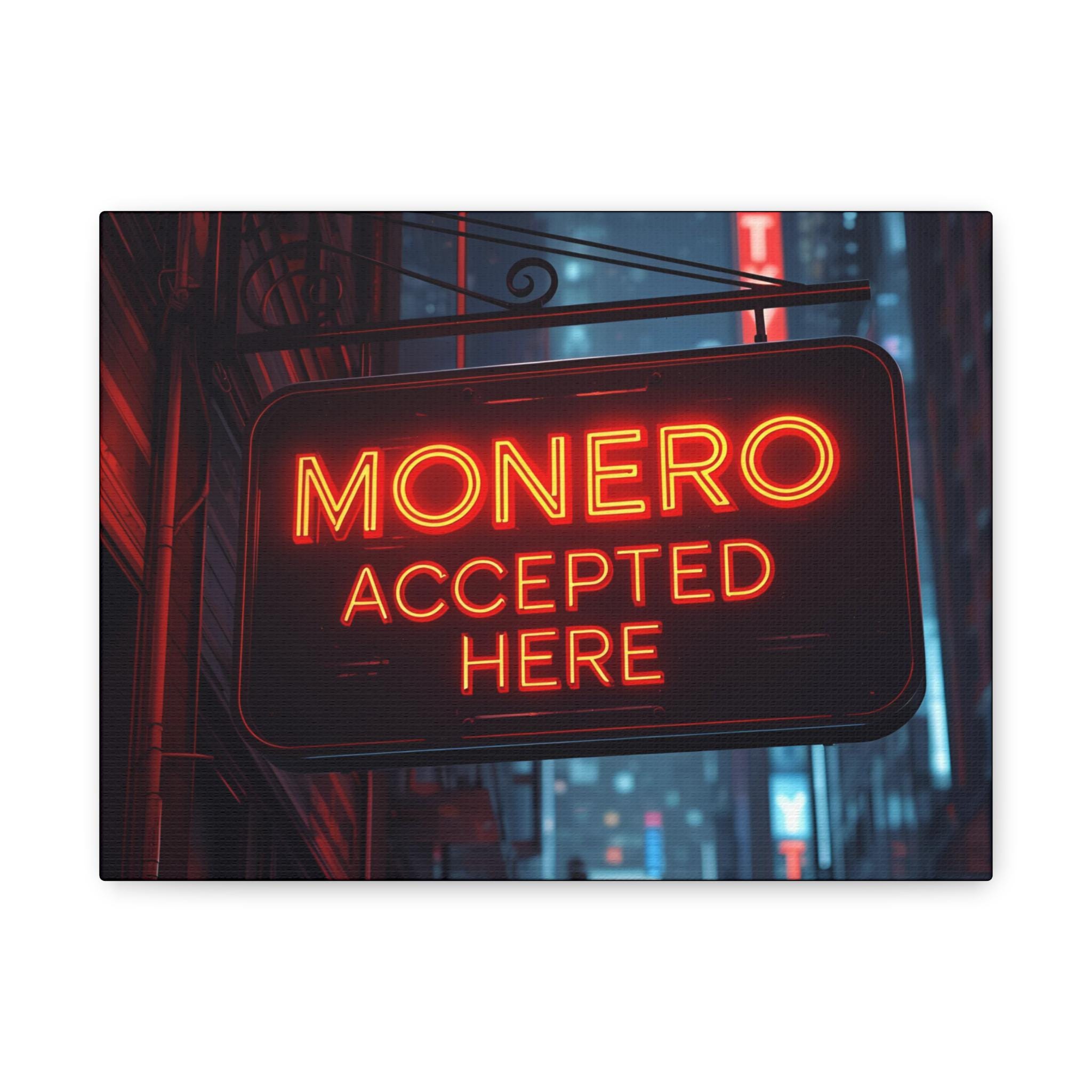 Canvas Art, Monero Accepted Here Sign, Futuristic Home Decor, Crypto  Currency Wall Art, Matte Stretched Canvas Print, - Etsy New Zealand