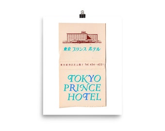 Tokyo Prince Hotel Vintage Matchbook Art Print
