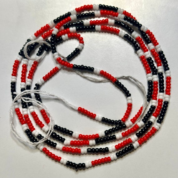 Rep Your Country Waist Beads Flag Inspired Waist Beads Made to Size Tie on Handmade Trinidad Colours Carnival Etsy