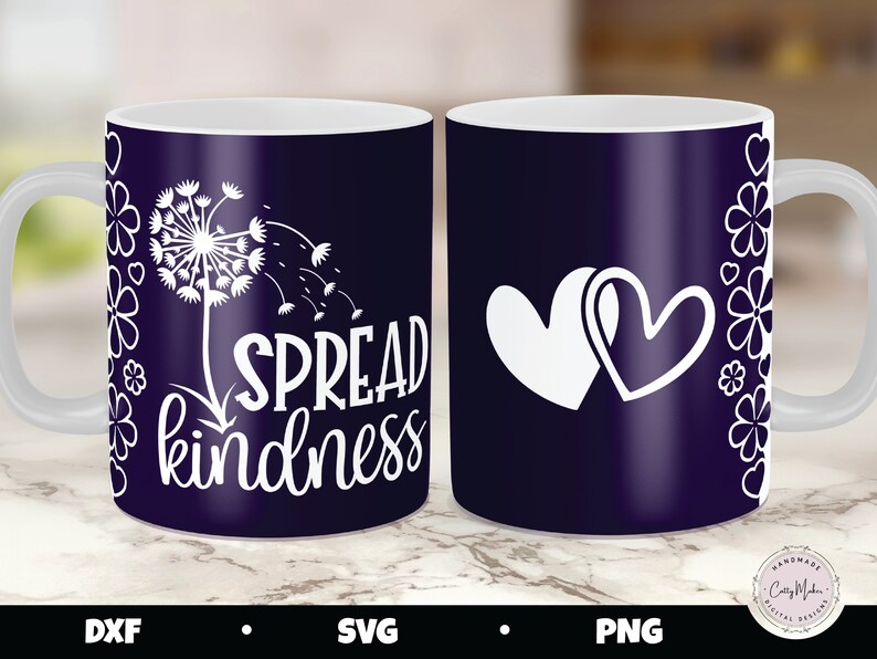 Cricut Mug Press SVG Spread Kindness Mug Press Kindness Mug Etsy