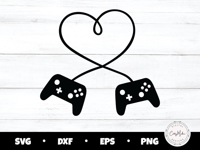 Heart Controller Svg Game Controller Svg Valentine's Day Etsy