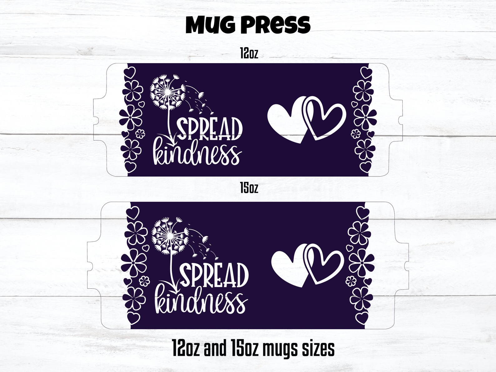 Cricut Mug Press SVG Spread Kindness Mug Press Kindness Mug Etsy