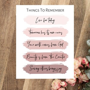 Motivational Quotes Print: Things to Remember (Digital Download)