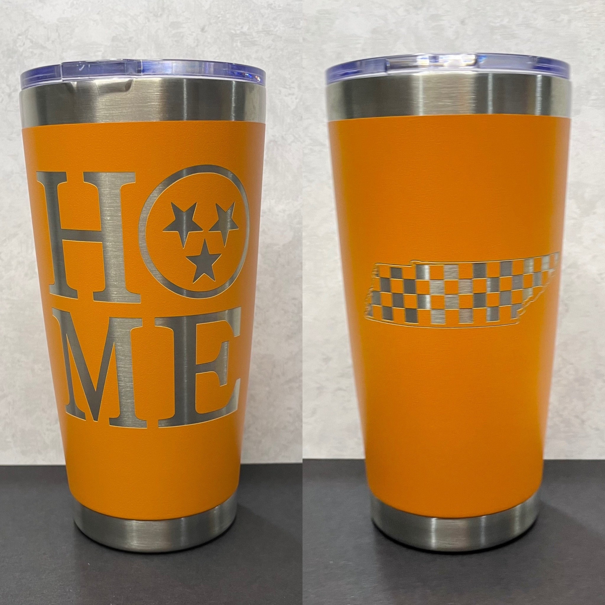 Vols, Tennessee Yeti 30oz Black Powder Coated Rambler