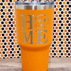 Tennessee - “Home” Laser Engraved 30oz Tumbler. NOW with MAGSLIDE LID.
