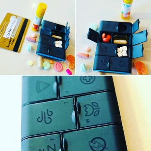 This is mōte XL still the size of a credit card but twice the depth for thicker pills! 💊 

Pill case pill box pillbox pill case pill organizer 7 day pill box