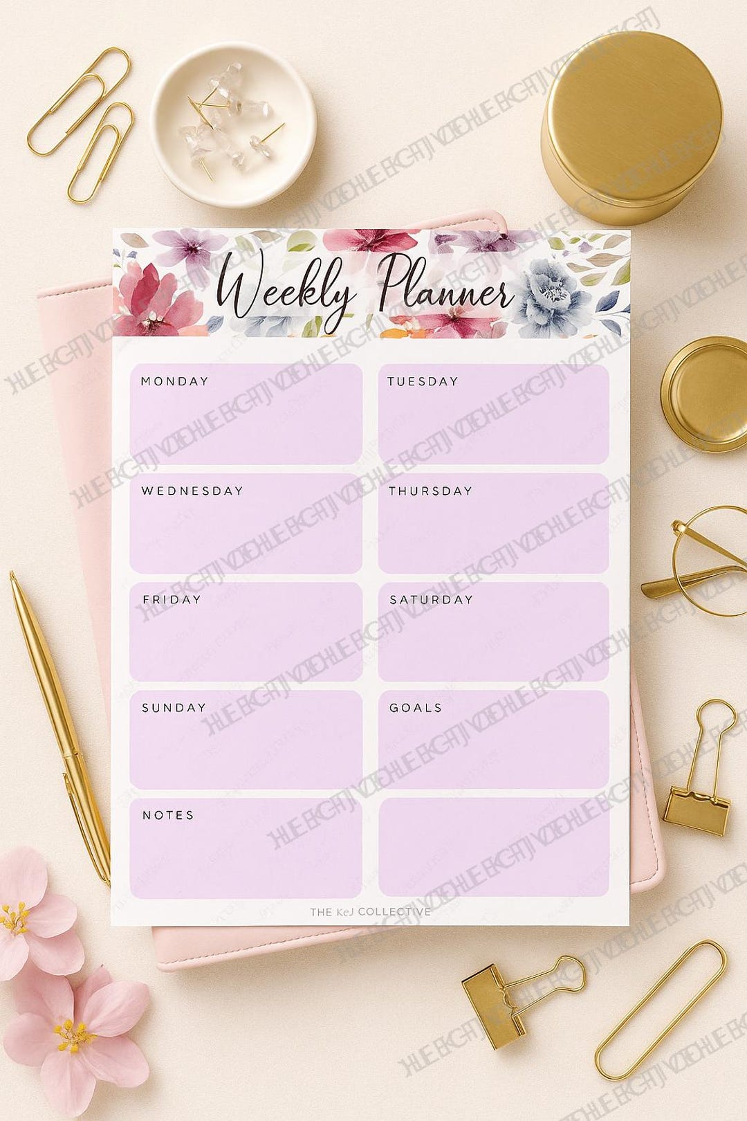 Floral Weekly Planner | Lilac Printable Schedule (digital Download) - Etsy