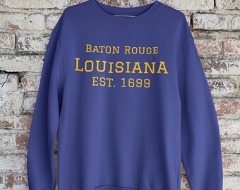 LA Girl Map New Orleans Flag Baton Rouge Home of University Hoodie Sweatshirt 