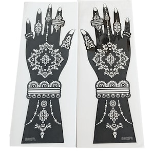 Reusable Henna Stencils for Hands | DIY Tattoo Stencils | Easy to use Stencils | Henna Fashion | Indian Fashion | unisex