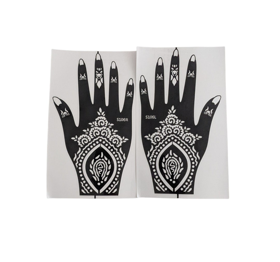 Reusable Henna Stencils for Hands DIY Tattoo Stencils Easy to Use