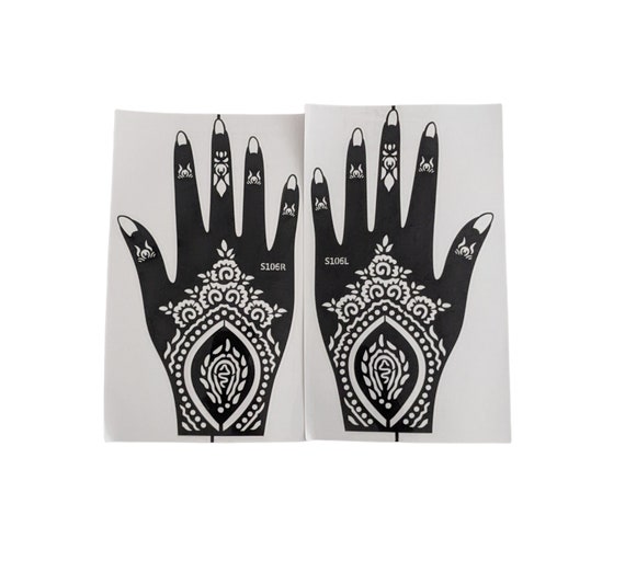 Reusable Henna Stencils for Hands DIY Tattoo Stencils Easy to Use Stencils  Mehndi Stencils Free Henna Cone 