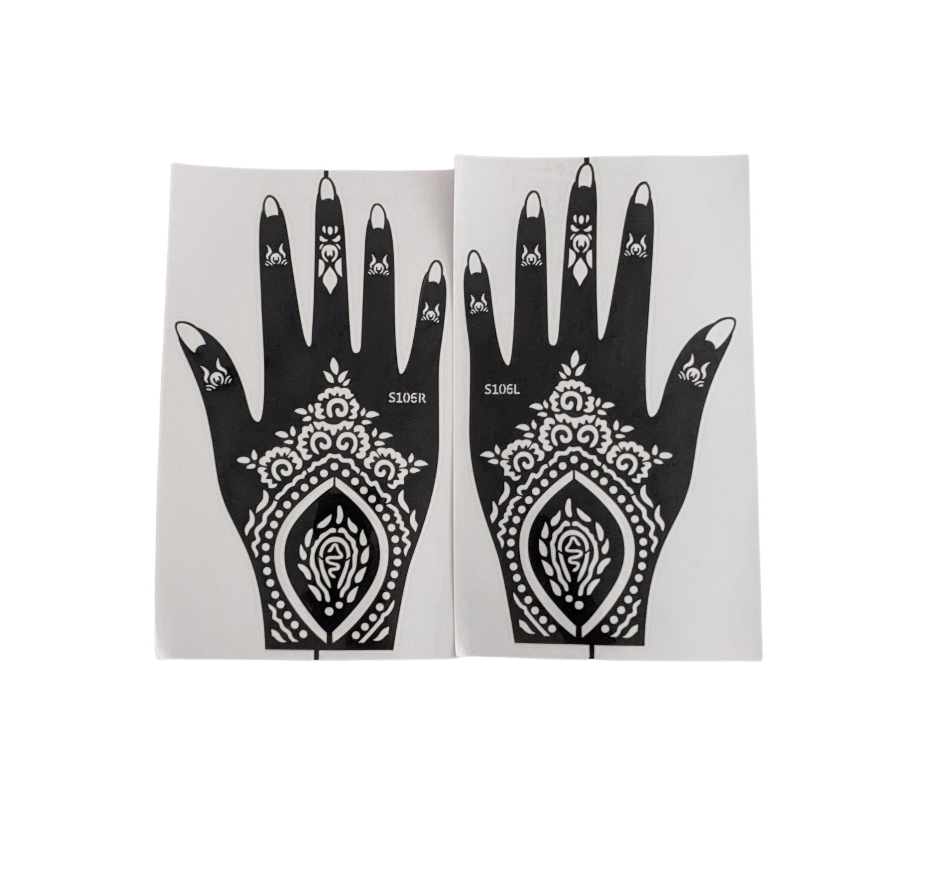 Reusable Mix and Match Henna Stencils for Hands DIY Tattoo Stencils Easy to  Use Stencils Free Henna Cone 