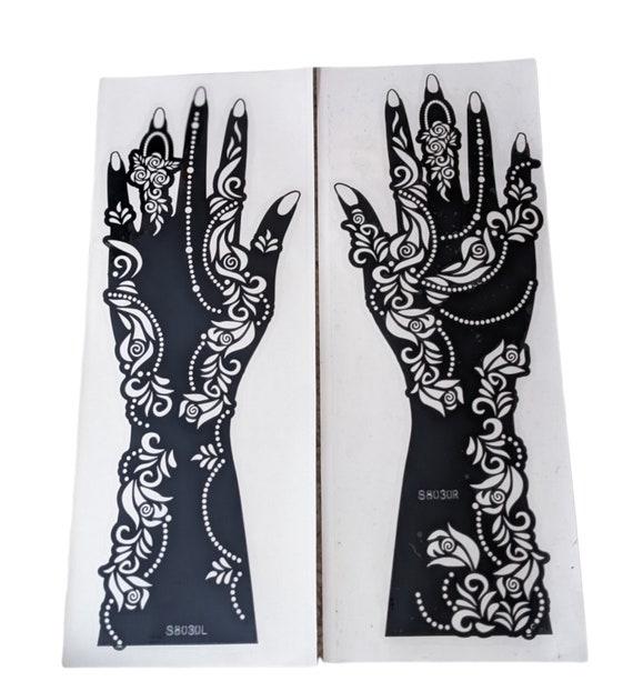 Reusable Henna Stencils For Hands DIY Tattoo Stencils Easy