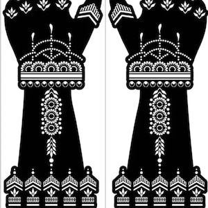 Long Henna Stencils for Hands | DIY Tattoo Stencils | Easy to use Stencils | Henna Fashion | Unisex Fashion |