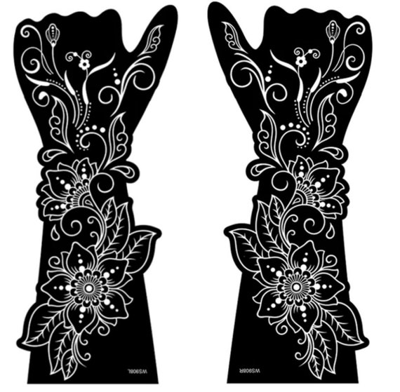 Reusable Mix and Match Henna Stencils for Hands DIY Tattoo Stencils Easy to  Use Stencils Free Henna Cone 
