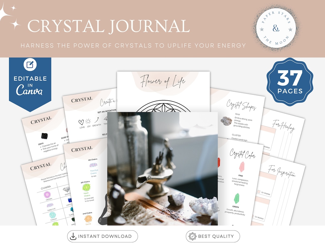 Crystal Journal, Crystal Guide, Digital Good Notes Crystal Journal ...