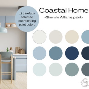 Coastal Paint Palette Sherwin Williams Naval Blue Coastal Interior Home ...