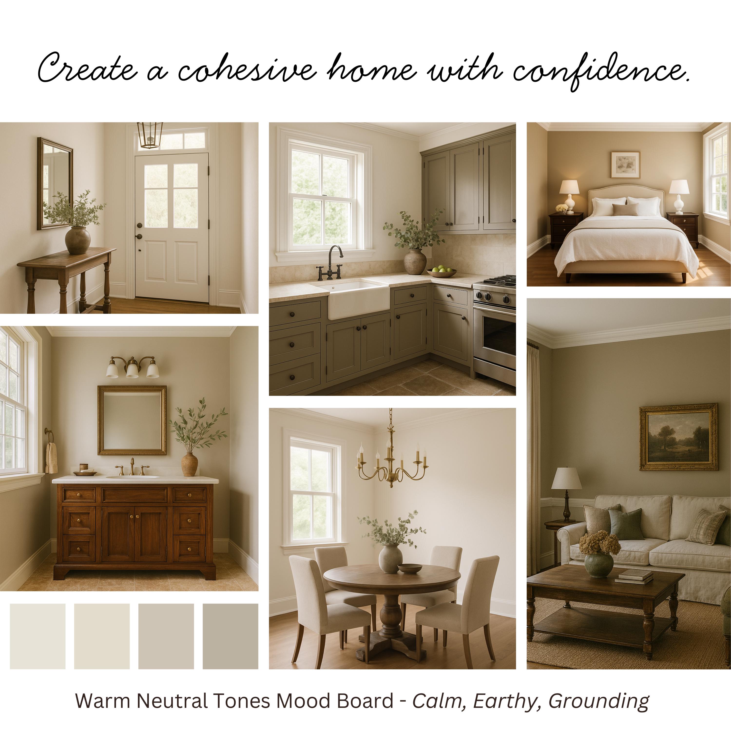 Warm Neutral Paint Colors Benjamin Moore | Whole House Color Palette ...