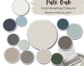 Pale Oak Coordinating Colors Benjamin Moore Whole House Color Palette - Home Paint Palette - Revere Pewter - Chelsea Gray - Hale Navy