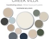 Greek Villa Sherwin-Williams - 12 Coordinating Colors - Whole House Paint Palette - Interior Paint Selection - Walls, Trim, Accent Colors