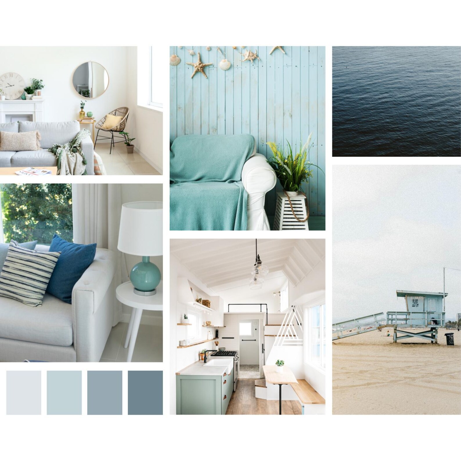 Beach House Palette | Benjamin Moore Paint | Coastal Color Palette ...