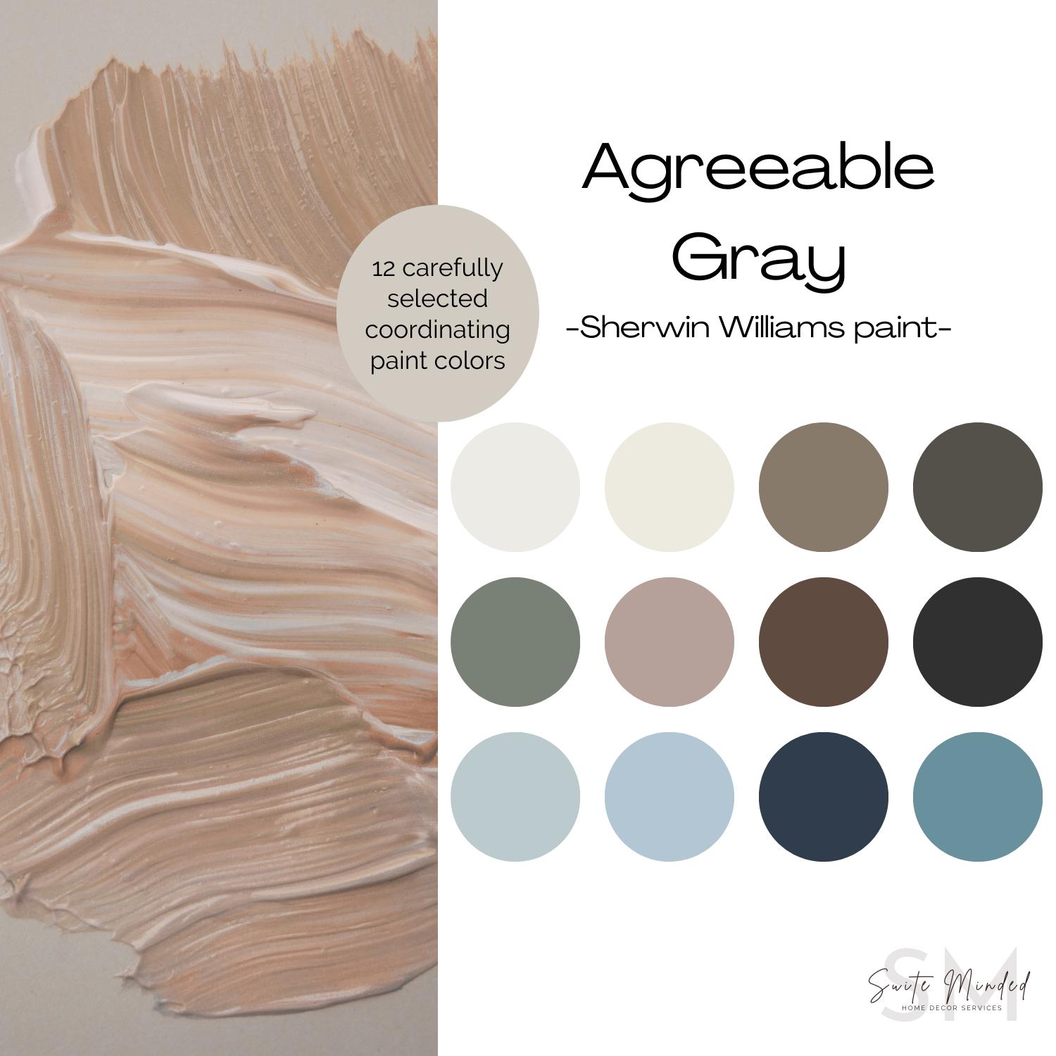 Agreeable Gray Coordinating Colors Sherwin Williams Paint Palette